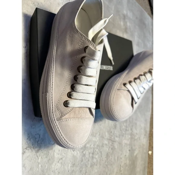 Ann Demeulemeester scamosciato blanco low top sneaker EU 40